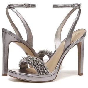 SOLD - NWT Sam Edelman Jade Perla Beaded Shoes Size 8 Pewter